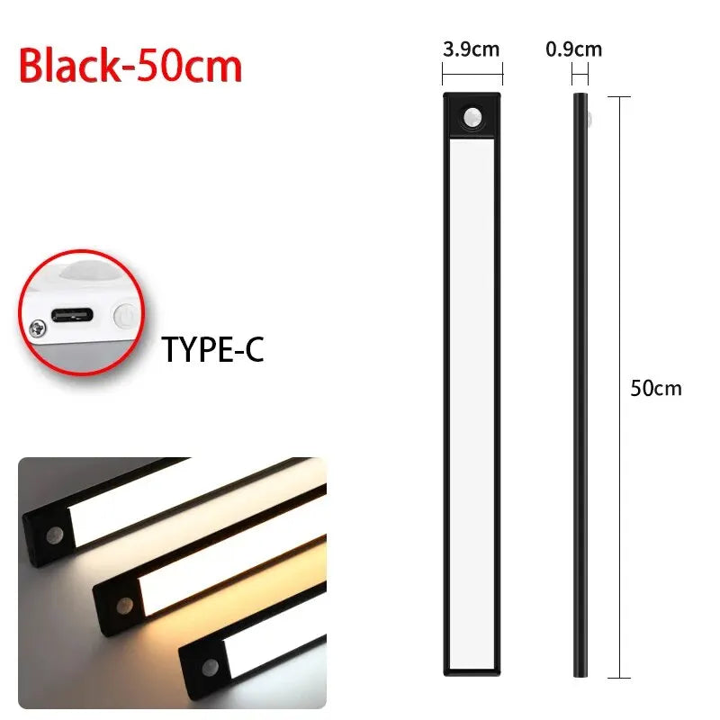 50cm LED Motion Sensor Under-Cabinet Light – Rechargeable Bar Light