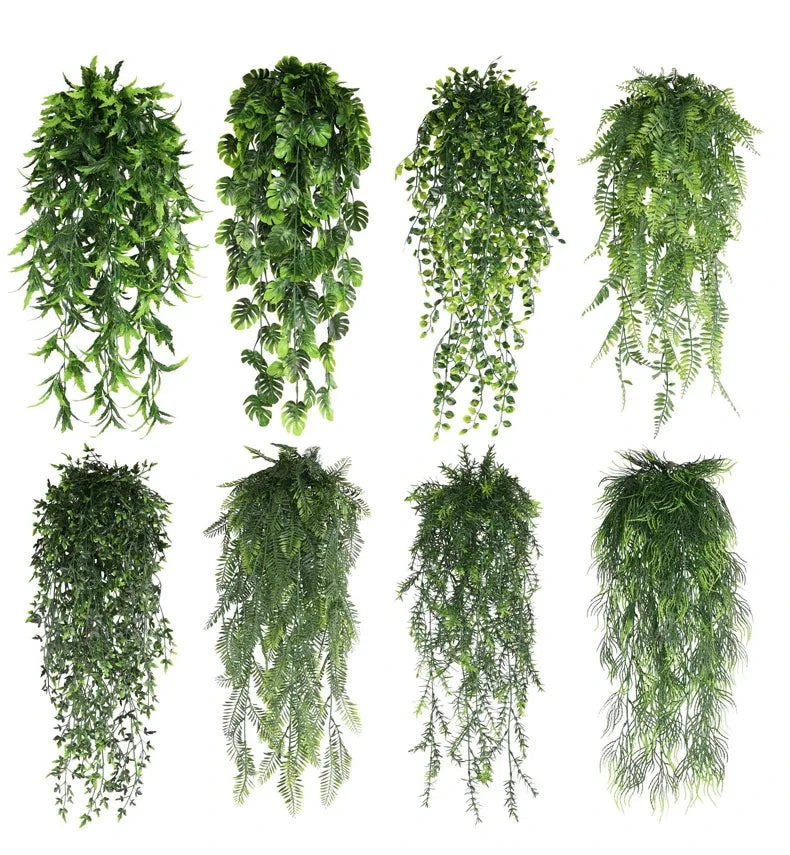 90cm Artificial Persian Fern Hanging Vine – Lush Plastic Leaf Garland for Home Decor