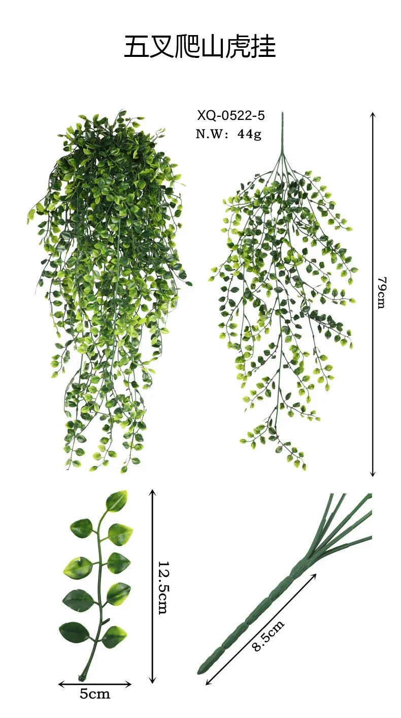 90cm Artificial Persian Fern Hanging Vine – Lush Plastic Leaf Garland for Home Decor