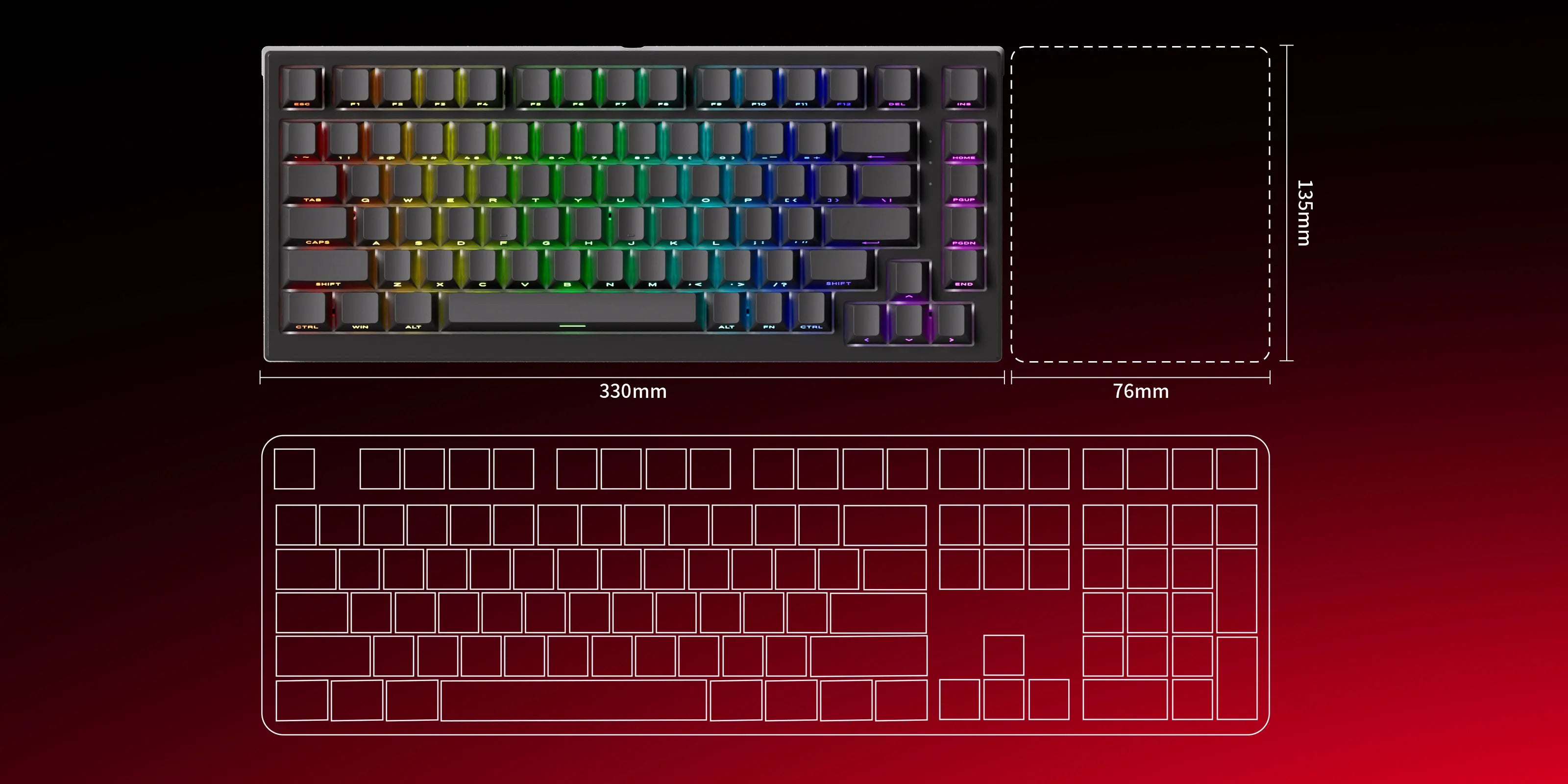 AKKO TAC75-HE, Magnetic Switch Keyboard – 75% Gaming Keyboard with Rapid Trigger & 8K Polling