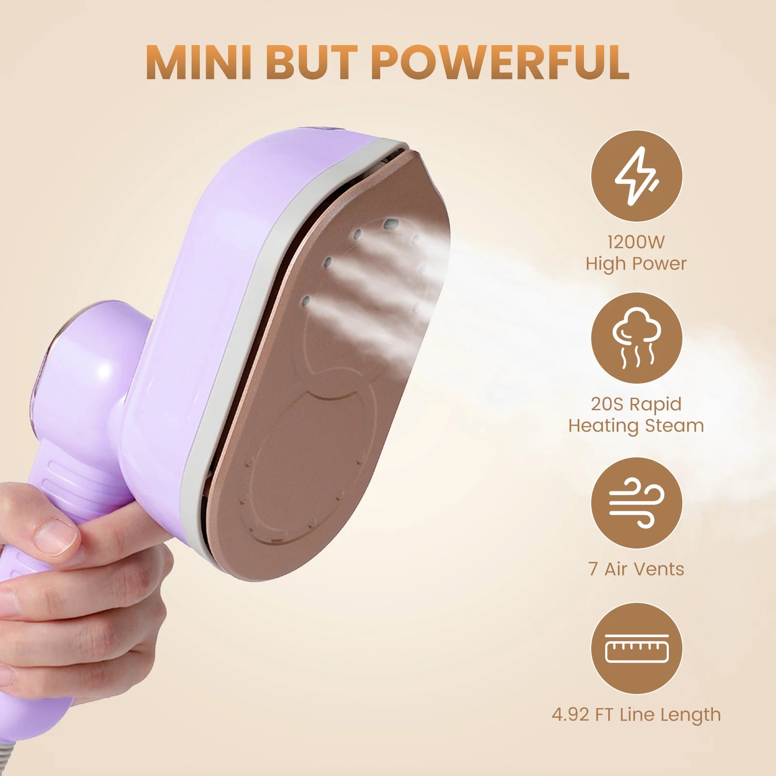 Portable Handheld Steam Iron – Wrinkle-Free Clothes in Seconds