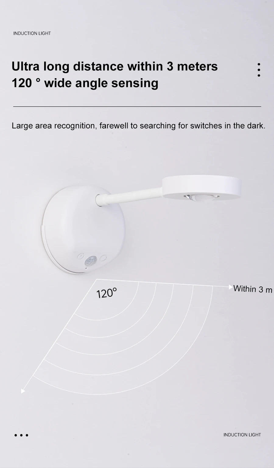 Rechargeable Motion Sensor Spotlight – 3-Color LED Indoor Light