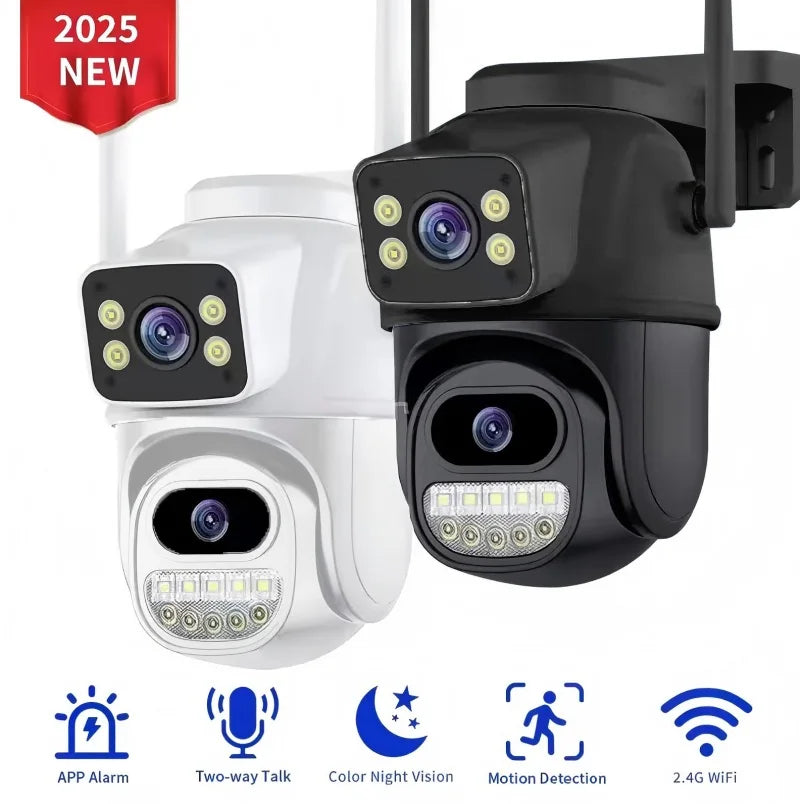 8MP WiFi PTZ Outdoor Security Camera – Dual Lens, AI Tracking & Night Vision