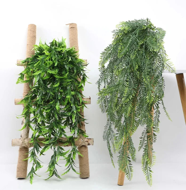 90cm Artificial Persian Fern Hanging Vine – Lush Plastic Leaf Garland for Home Decor