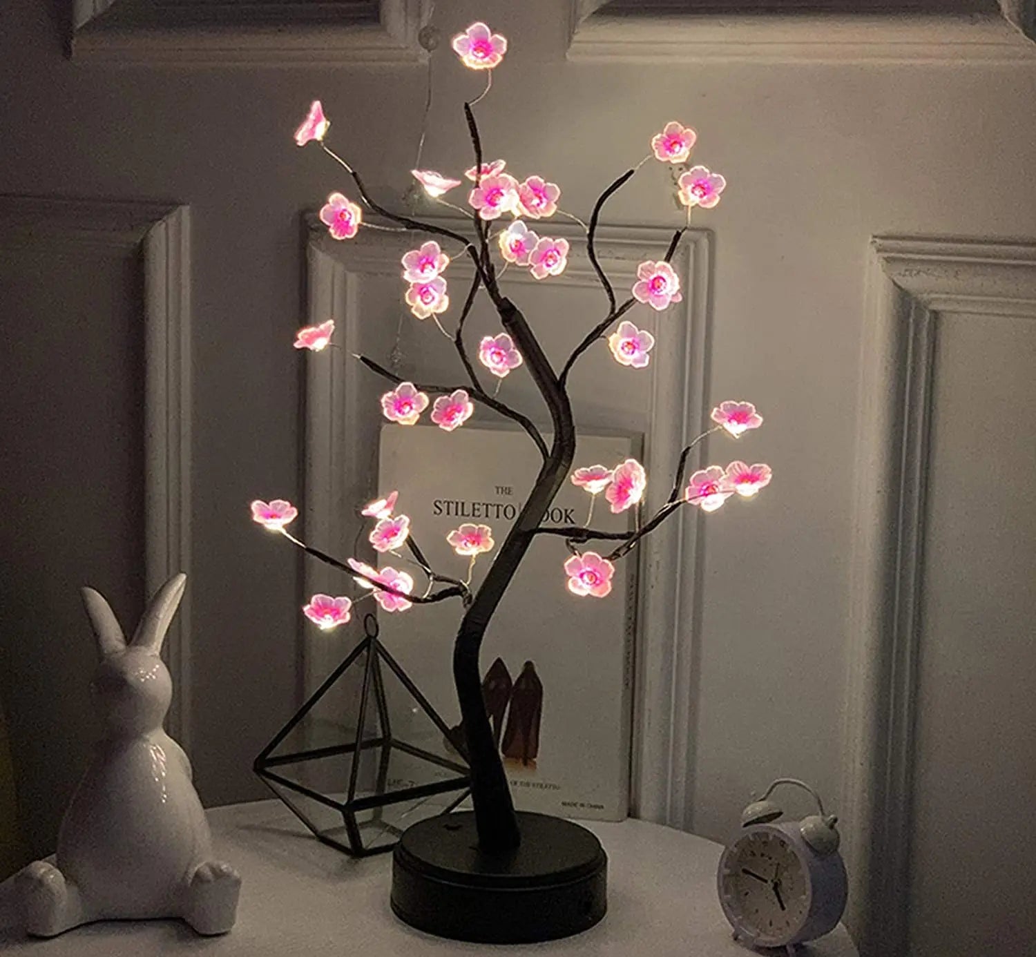 Cherry Blossom Bonsai LED Tree Lamp – Touch Sensor Night Light