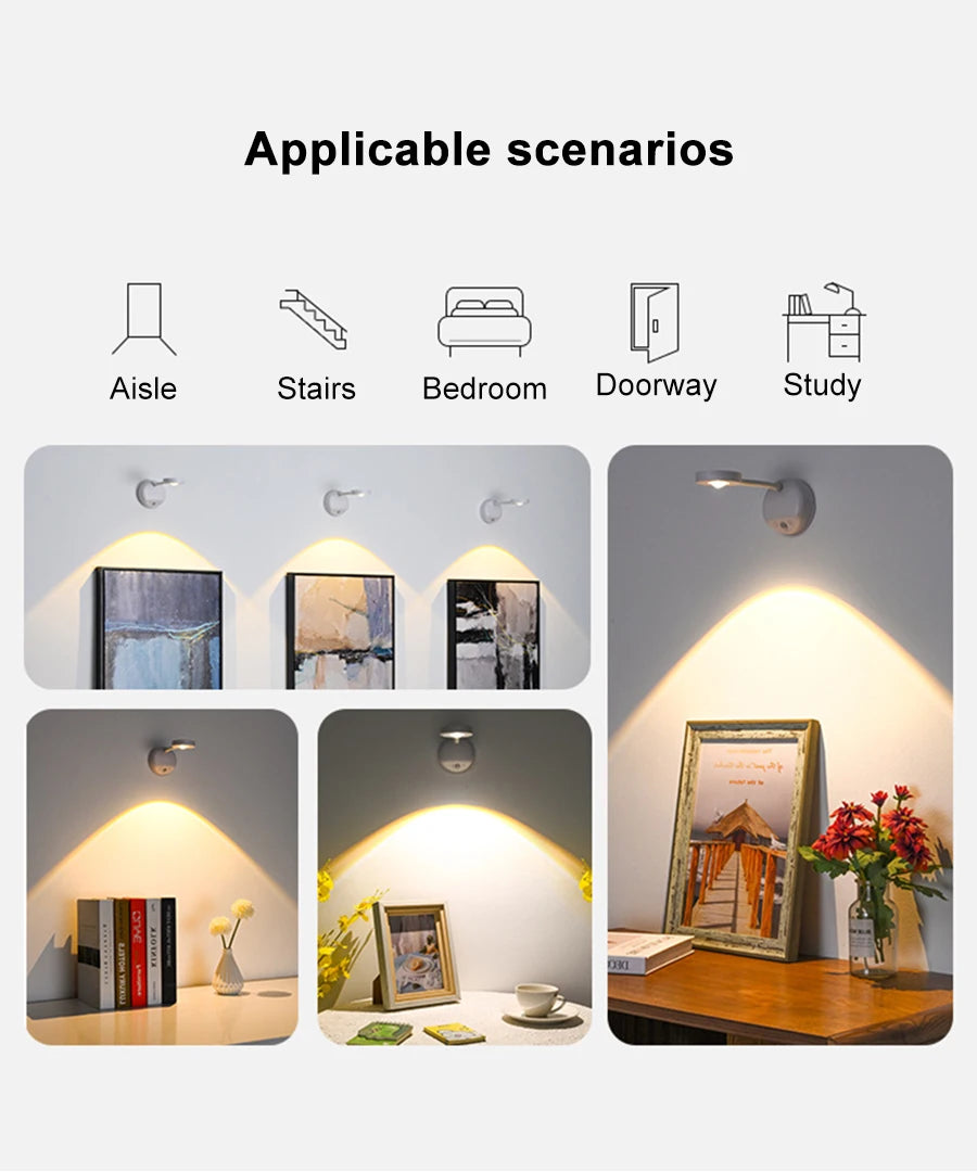 Rechargeable Motion Sensor Spotlight – 3-Color LED Indoor Light