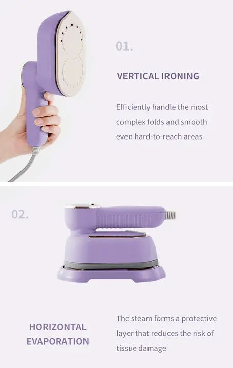 Portable Handheld Steam Iron – Wrinkle-Free Clothes in Seconds