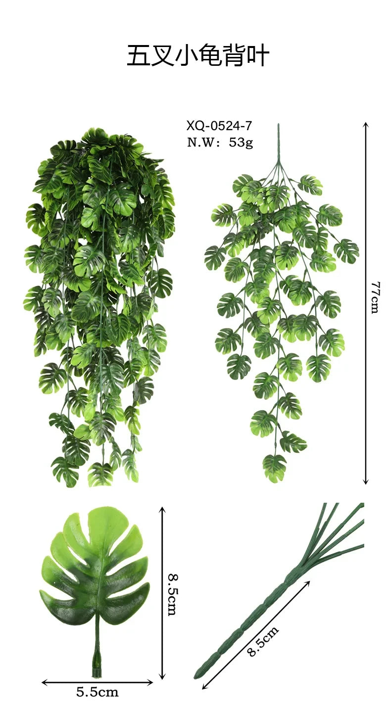 90cm Artificial Persian Fern Hanging Vine – Lush Plastic Leaf Garland for Home Decor