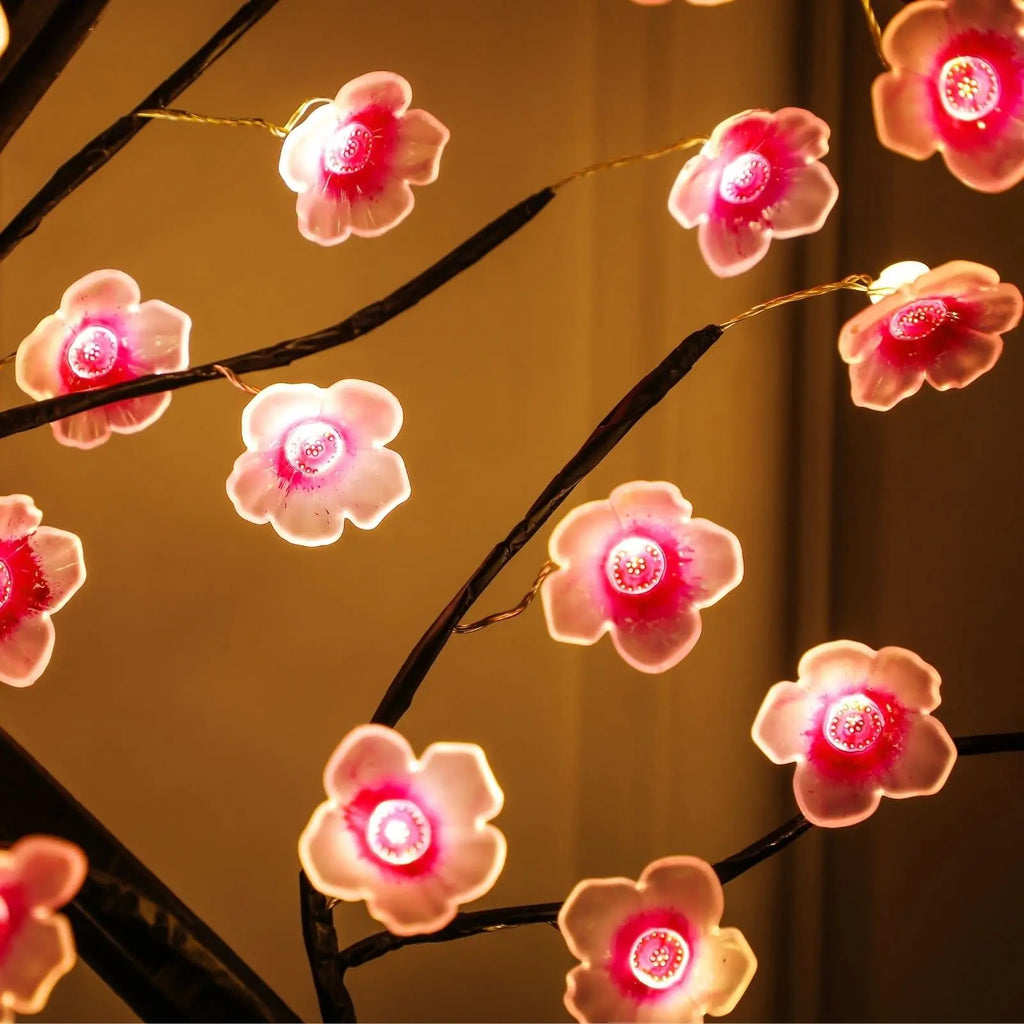 Cherry Blossom Bonsai LED Tree Lamp – Touch Sensor Night Light