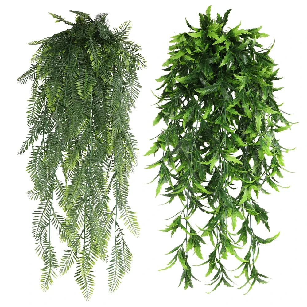 90cm Artificial Persian Fern Hanging Vine – Lush Plastic Leaf Garland for Home Decor