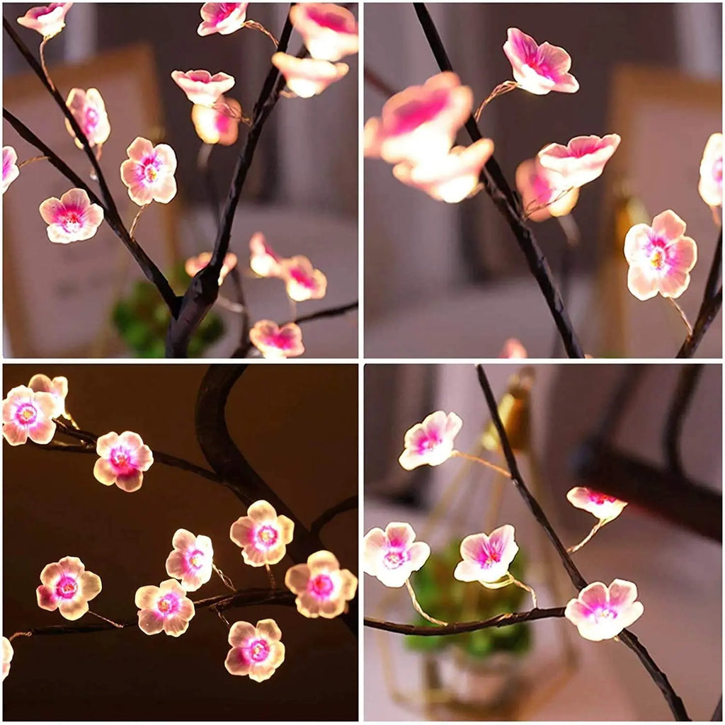 Cherry Blossom Bonsai LED Tree Lamp – Touch Sensor Night Light