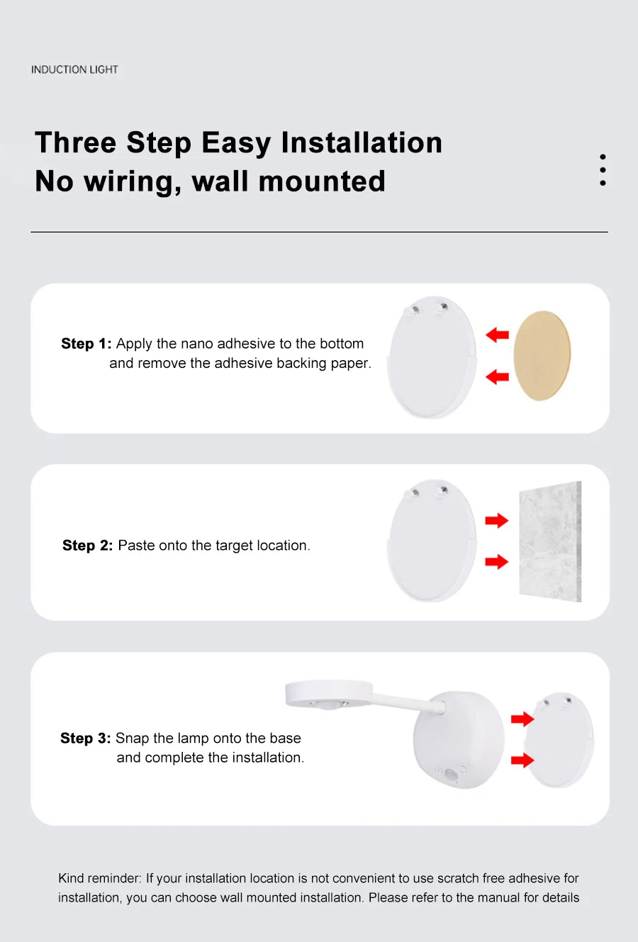 Rechargeable Motion Sensor Spotlight – 3-Color LED Indoor Light