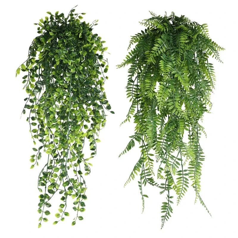 90cm Artificial Persian Fern Hanging Vine – Lush Plastic Leaf Garland for Home Decor