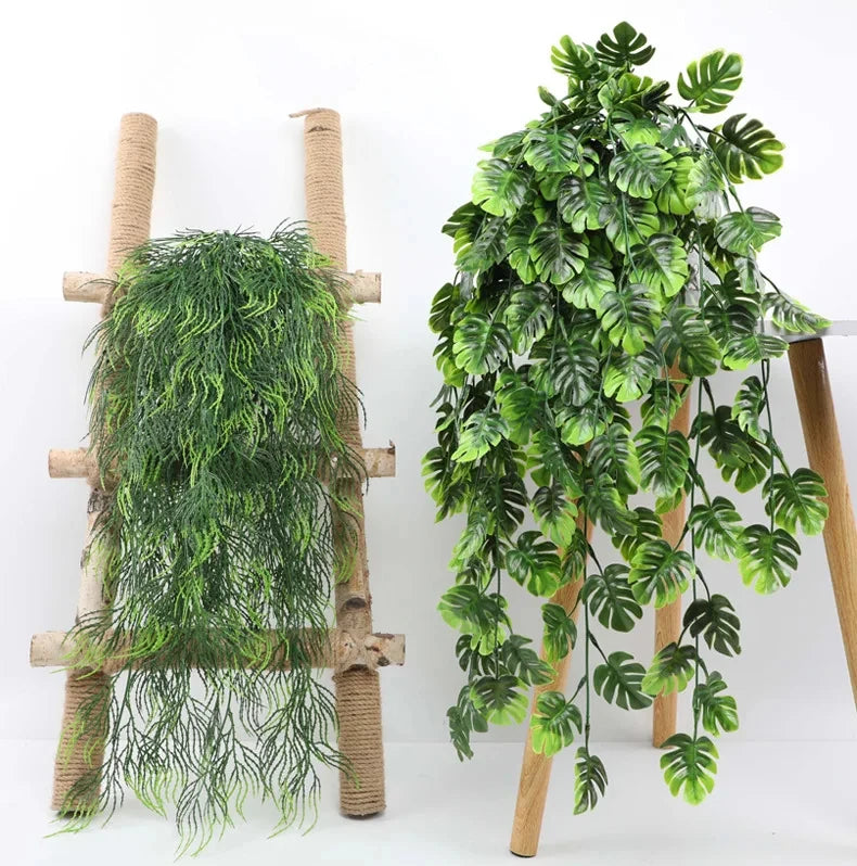90cm Artificial Persian Fern Hanging Vine – Lush Plastic Leaf Garland for Home Decor