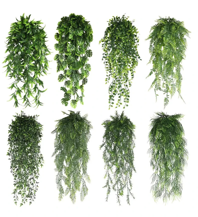 90cm Artificial Persian Fern Hanging Vine – Lush Plastic Leaf Garland for Home Decor